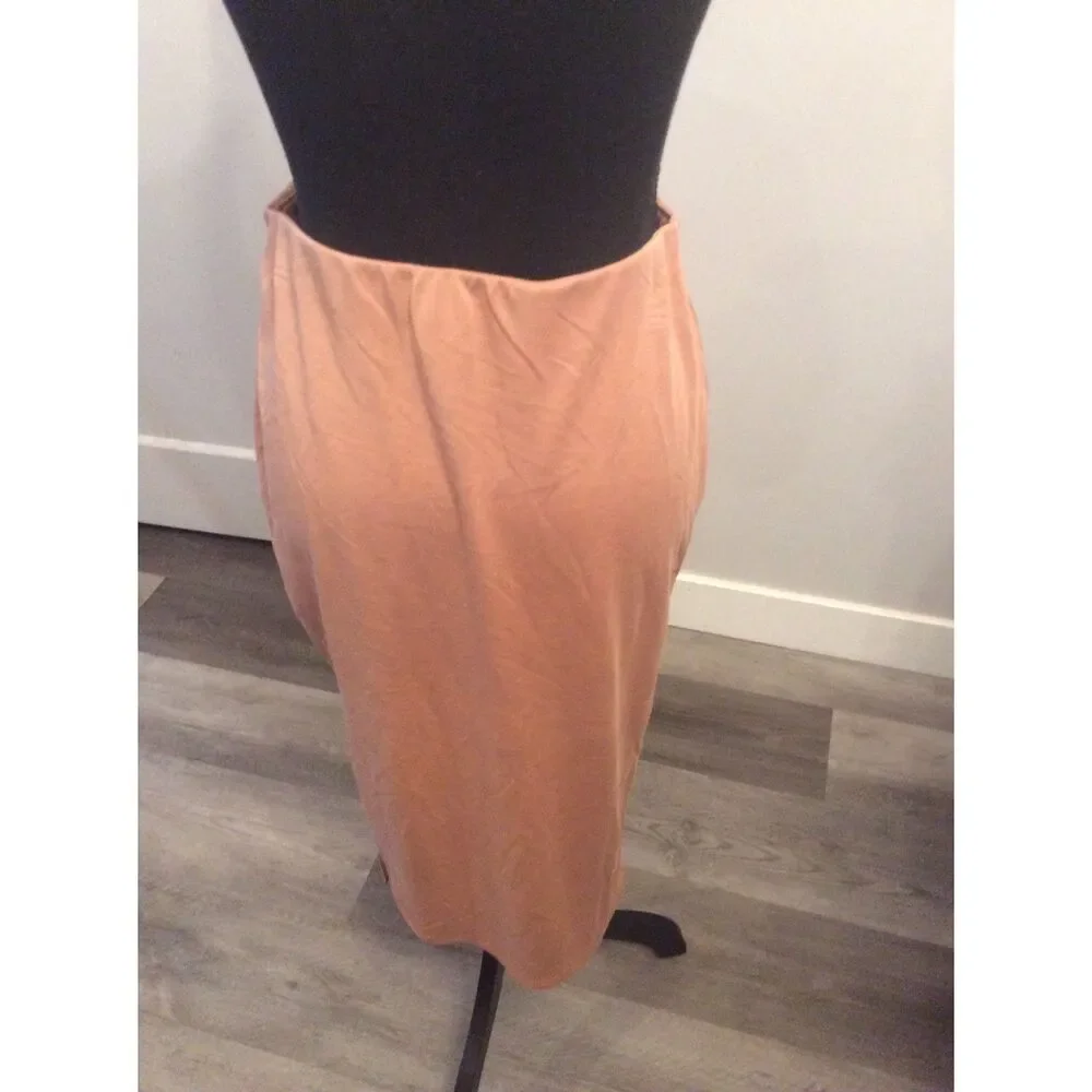 New NWT Open Edit Ruched  Skirt Mocha Tan Size Medium M Soft